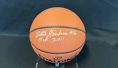 Tom Satch Sanders Signed Spalding NBA Basketball w/Hof 2011 JSA - Image 1 of 4