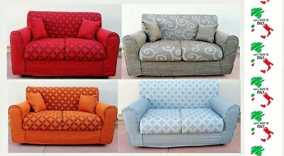 Divano Divanetto 2 posti tessuto sfoderabile poltrona sofà imbottiti - Immagine 1 di 4