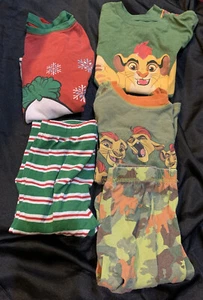 Preowned lot of 5 boys Disney Store pajamas & Shirt Mickey Lion King sz 7 & 8 - Picture 1 of 7