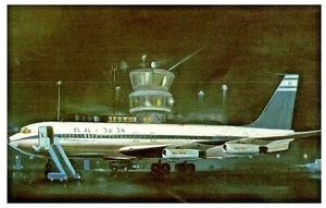 Cartolina aereo intercontinentale El Al Israel Airlines Boeing 707  - Foto 1 di 2