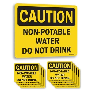 Non OSHA Caution Sign Metal, Plastic, Or Decal - 5 or 10 Pack - Picture 1 of 43