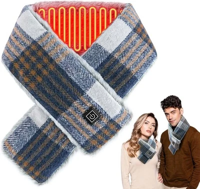 GOTRAYS Heizter Schal USB Heizter Schal mit 5000mAh Power Bank für Frauen und Männer