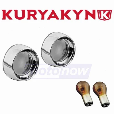 Kuryakyn Deep Dish Bezels with Amber Lenses for 2010-2019 Honda VT13CX Fury fy Foto 1 de 4