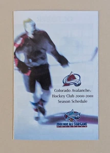 2000-01 Colorado Avalanche Hockey Pocket Schedule NHL  🏒🥅 - Picture 1 of 2