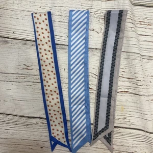 Sciarpe in raso manico protezione borsetta blu donna set di 3 nuove - Foto 1 di 5