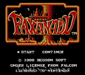 Faxanadu - NES Nintendo Rpg Adventure Game