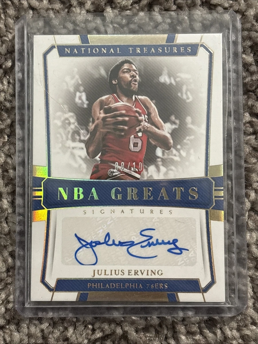 Panini Julius Erving Autographed Basketball Trading Cards