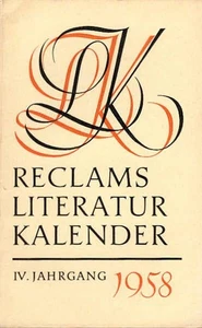 Reclams Literatur-Kalender 1958 Vierter Jahrgang / Zeichnungen von Fritz Meinhar - Bild 1 von 1