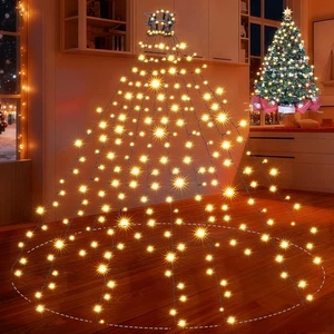 280LED Christmas Tree Lights – 10 Strands, 8 Modes, Waterproof, Warm White,Easy - Picture 1 of 10