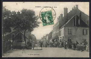 AK Digoin, Avenue de la Gare 1916  - Bild 1 von 2