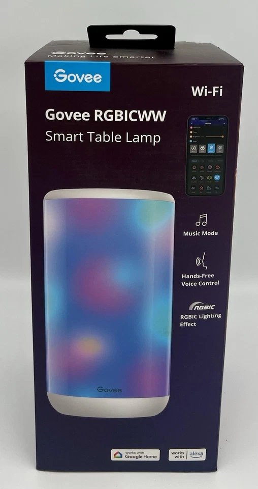 Govee RGBICWW Smart Table Lamp App Control Bedside Lamp