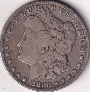 1880-S SILVER Morgan Dollar - VG - #251 - BEAUTIFUL COIN - BEAUTIFUL COLOR - Picture 1 of 2