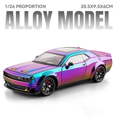 1:24 Dodge Challenger Hellcat SRT Model Car with Light and Sound (Multicolor) - Bild 1 von 4
