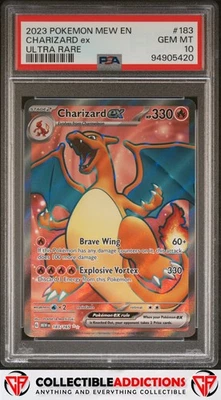 2023 Pokemon Mew En-151 #183 Charizard Ex Ultra Rare PSA 10 - Image 1 of 2