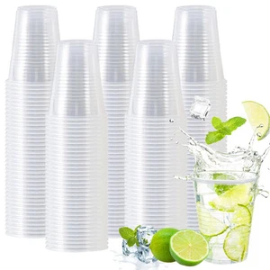 12 oz Clear Plastic Cups 300 Pack, Disposable Cups,Party Drinking Cups, Cups ... - Picture 1 of 7
