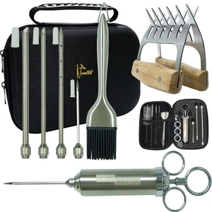SUS 304 Meat Injector Syringe Kit with 2PCS Meat Shredder Claws,4PCS Marinade... - Picture 1 of 6