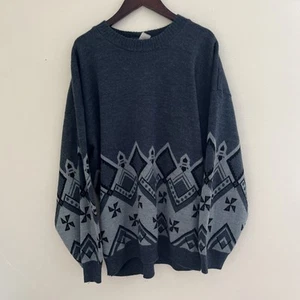 Vintage President 80s Icelandic Nordic Cashmere Merino Blend Knitwear Sweater- L - Picture 1 of 9