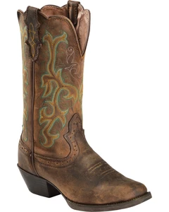 NEW Justin Ladies Sorrel Apache Stampede Western Boots. Size 8M Brown. - Picture 1 of 10