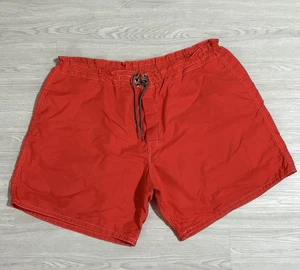 Pantaloncini vintage Birdwell Beach Britches uomo 36 arancioni costume da bagno spiaggia coulisse - Foto 1 di 3