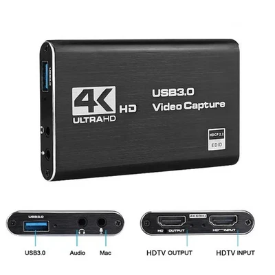 4K Audio Video Capture Card To USB 3.0 HDMI Video Capture Device Full HD UK SELL - Image 1 of 4