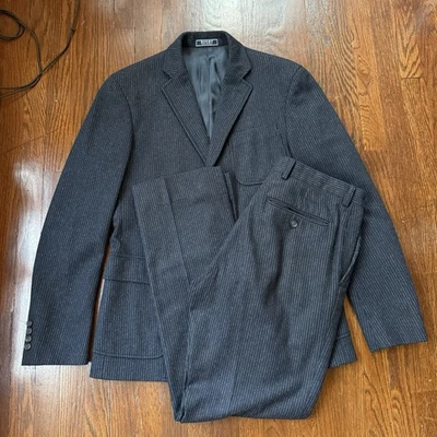 Vintage Y2K Ralph Lauren Rugby Wool Suit Men’s 38R Navy Blue Pinstripe 32x30 - Image 1 of 4