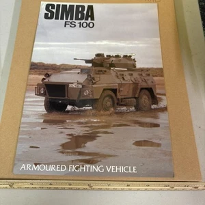 Vintage Defense Operations Simba FS 100 Armored Fighting Vehicle Tank Brochure - Picture 1 of 5