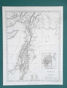 1838 MAPPA - Israele Libano parte della Siria Medio Oriente - Foto 1 di 2