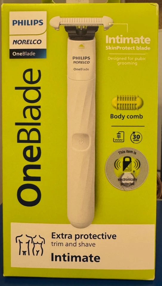 Philips Norelco OneBlade unissex íntimo pubiano e aparador corporal QP1924/70 - Imagem 1 de 1