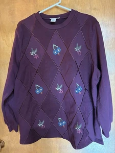 Alfred Dunner Sweatshirt Shirt Oberteil Größe 2X - Bild 1 von 3