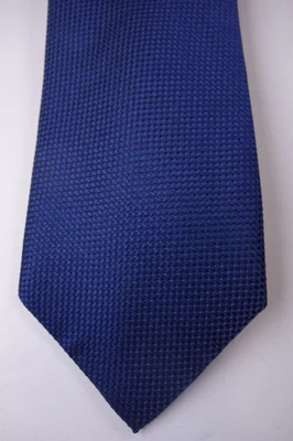 Corbata TOMMY HILFIGER Azul Texturizada Mini Geométrica Mezcla Seda Cuello NUEVA Foto 1 de 2