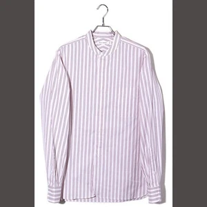 Rhino Basics SCYE Cybasic Size: 40 Striped Cotton Oxford Grandad Collar Used 6cb - Picture 1 of 6
