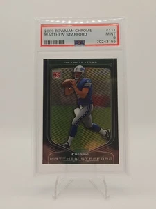2009 Bowman Chrome Matthew Stafford Rookie Card #111 Lions PSA 9 Mint - Bild 1 von 2