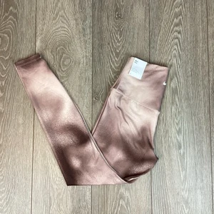 NEU Nike One Damen-Leggings hoher Bund bedruckt Hose SMALL rauchmauve pink - Bild 1 von 9