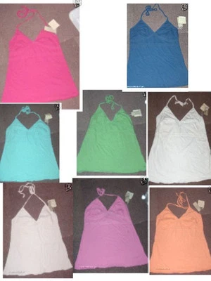 NUEVO CON ETIQUETAS AMERICAN EAGLE OUTFITTERS AVALON HALTER CAMI SÓLIDOS VARIOS COLORES Foto 1 de 4