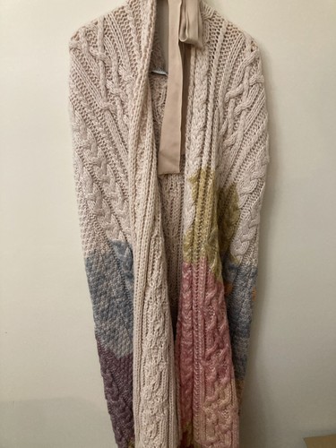 Cappotto lungo Valentino in cashmere con cappuccio multicolore nuovo con etichetta