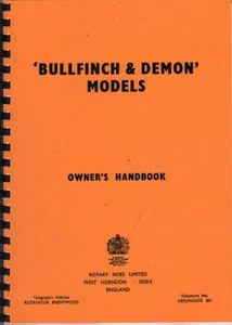Howard Rotary Hoes Bullfinch & Demon Garden Rotavator Owner's Handbook - Picture 1 of 1