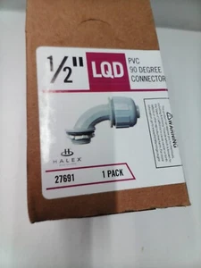 (20 PACK) Halex 1/2” Liquidtight 90 Elbow Connector 27691 - Picture 1 of 5