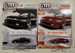 NUEVO 2024 Auto World 90 Mitsubishi Eclipse GSX Negro AW &90 EAGLE TALON TSI LOTE 2 - Imagen 1 de 2