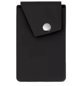 Handy Kartenetui / Smartphone-Etui / Silikon Kartenetui / Geldbörse / Schwarz - Bild 1 von 3