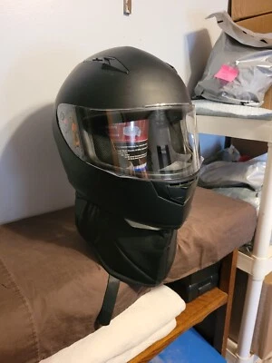 ILM  MOTORCYCLE HELMET M (57-58) W/ CLR & SHDED FACE-SHEILD w/  Carry Bag - Image 1 of 4