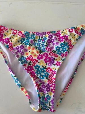 New California Waves Juniors Women's Printed Bikini Bottom White Multi M - Image 1 of 4