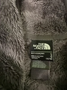 The North Face Chimborazo Black Fleece Sherpa Lined Hooded Sweatshirt Boys Lg - Picture 1 of 4