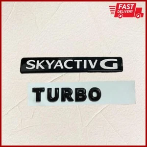 Black TURBO & SKYACTIV G Rear Emblem Badge Replace Sticker For CX-5 CX-30 CX-50 - Picture 1 of 2