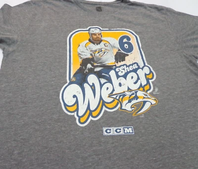 Nashville Predators Shea Weber   NHL Hockey  T Shirt Heather Gray  Size XL - Image 1 of 4