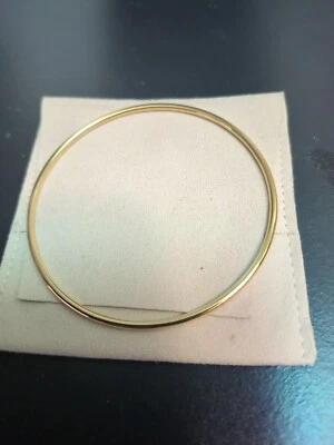 Brazalete Musulmán Chapado en Oro 18K Esencial Fino 7.5 pulgadas Joyería Nominal Foto 1 de 3