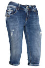 LTB Caprijeans Georget Cycle Slim Fit Stretch Jeans Shorts Women's Denim Blue Used 