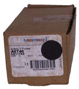 Mersen A6t40 Fuse, Fast Acting, 40 A, A6t Series, 600V Ac, 300V Dc, Class T fuse - Picture 1 of 3