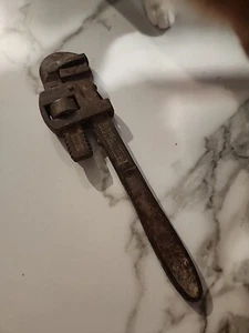 Vintage Pipe Wrench 14 Inch Heavy Duty Pipe Wrench Drop Forged Steel Rusted - Picture 1 of 13