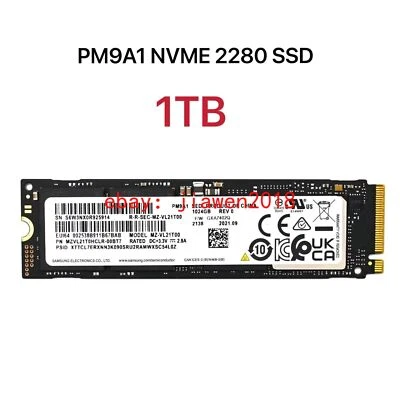 Samsung 1TB PM9A1 NVMe PCIe 4.0x4 M.2 2280 SSD MZVL21T0HCLR MZ-VL21T00 - Image 1 of 4