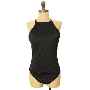 Traje de baño ANDIE The Asbury One Piece L negro halter #AO260 NUEVO CON ETIQUETAS B20 - Imagen 1 de 5